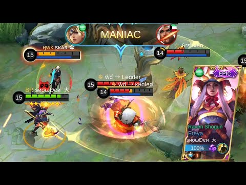 MLBB Top Global Freya Raven Shogun Gameplay
