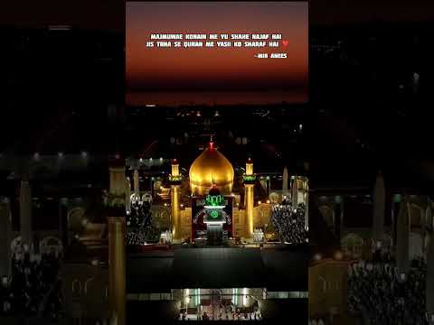 konain me yu shahe Najaf /Ashar e  khudaye sukhan Mir Anees #miranees #quotes #shorts #muharram2025