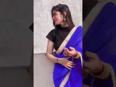 Desi girl in blue saree HOT