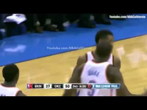 Perry Jones' No Doubt POWERFUL Dunk   Nets vs Thunder   January 2  2014   NBA 2013 14 Season