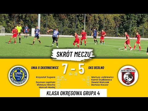 Unia II Skierniewice - GKS Bedlno - Klasa Okręgowa Grupa 4 - 8 kolejka - skrót meczu