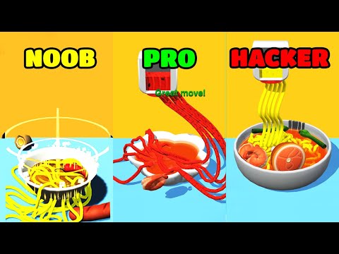 Noodle Master Gameplay - NOOB vs PRO vs HACKER (iOS/Android) - YouTube