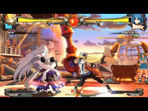 Guilty Gear Xrd REV 2 Lobby Matches- drive0 (Millia) vs Eskagasse (Dizzy)