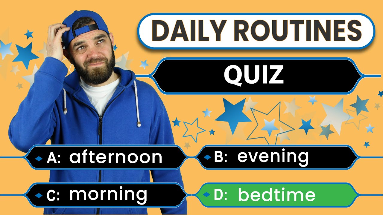 Daily Routine Game & Quiz | Beginner English for Kids | Daily Routine Speaking Practice