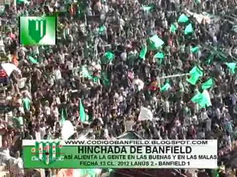 "HINCHADA DE BANFIELD- ASÃ ALIENTA LA GENTE EN LAS BUENAS Y EN LAS MALAS 13-5" Barra: La Banda del Sur • Club: Banfield • País: Argentina