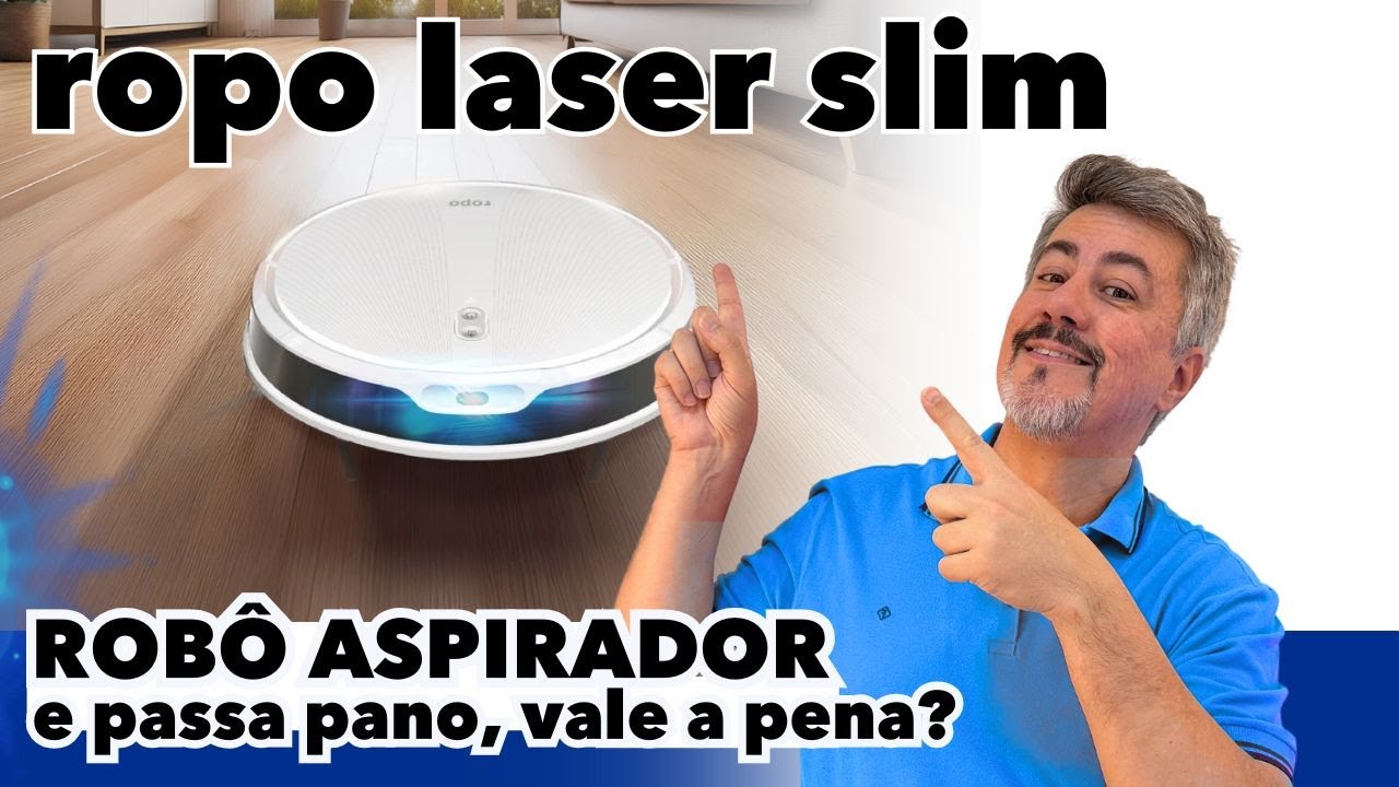 Miniatura da avaliação em vídeo de Robô Aspirador e Passa Pano Ropo Smart Laser Bivolt