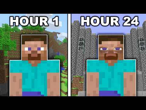 24 hours STRAIGHT in Minecraft Alpha