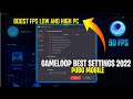 🔧Gameloop Best Settings 2024 - Boost FPS Low And High End PC - Pubg Mobile