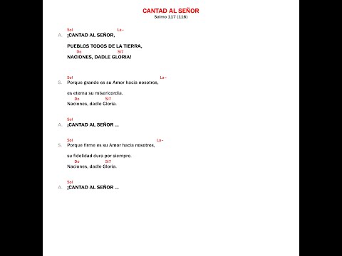 Cantad Al Señor video