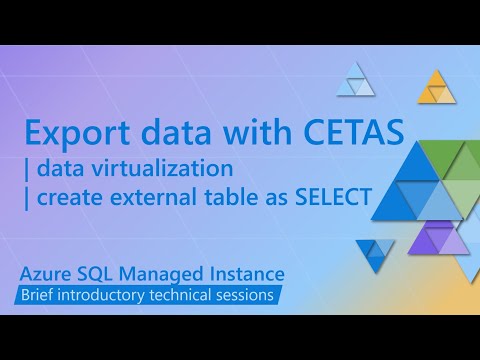 Data virtualization export with CETAS