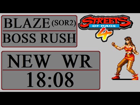New WORLD RECORD: SOR2 Blaze (Boss Rush) in 18:08 [Streets Of Rage 4 speedrun]