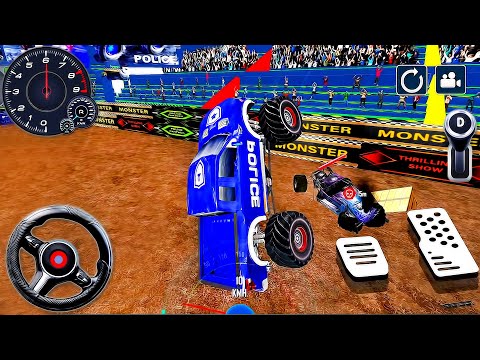 Police Monster Truck Mega Ramp Extreme Racing - Impossible Car Stunts Driving - Android GamePlay #2