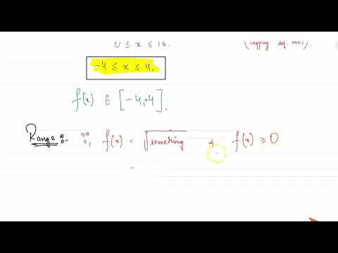 Find the domain and range of the following function f(x)=sqrt(16-x^2) | CLASS 12 | FUNCTION | MA...