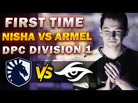 FIRST TIME IN DOTA 2 HISTORY - NISHA vs ARMEL on MID - Team Secret Division 1 Debut with New Roster