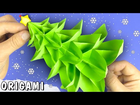 Елка своими руками, как сделать елку, ОРИГАМИ ЕЛКА из бумаги. Origami Paper Christmas Tree DIY