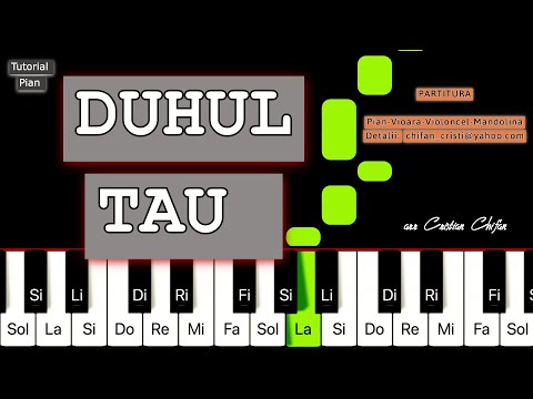 DUHUL TAU Tutorial Pian + PARTITURA (Incepatori) Doru Giorban - Cristian Chifan - Negativ Crestin