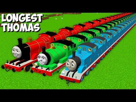 This is REAL LONGEST THOMAS TANK ENGINE and LONGEST FRIENDS in Minecraft - Gameplay Coffin Meme