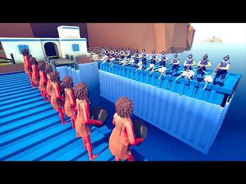 TOURNAMENT ON A CONTAINER FLOATING IN WATER | Totally Accurate Battle Simulator TABS