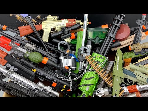 Boxes of Scoped Sniper Rifles And Other Scoped Toy Guns! Ammunition and Equipment