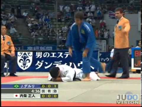 JUDO 2005 World Championships: Masato Uchishiba 内柴 正人 (JPN) - Joao Derly (BRA)