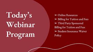 Student and Third Party Billing for International Students