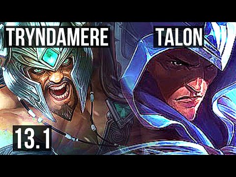 TRYNDAMERE vs TALON (MID) | 5/0/1, Rank 8 Trynda | KR Master | 13.1