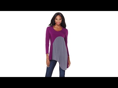 Jamie Gries Collection Colorblock Asymmetric Top