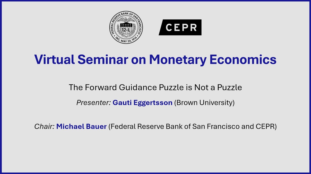 Virtual Seminar on Monetary Economics - Gauti Eggertsson (Brown University)