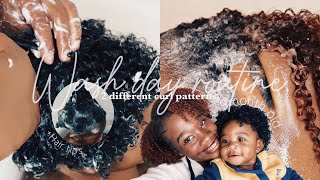 Our Natural Hair Wash Day Routine | MOMMY & BABY ♡ edition +curly hair tips