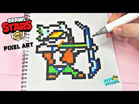 БО из БРАВЛ СТАРС- РИСУНКИ ПО КЛЕТОЧКАМ - BRAWL STARS -PIXEL ART