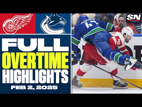 Detroit Red Wings at Vancouver Canucks | FULL Overtime Highlights - February 2, 2025