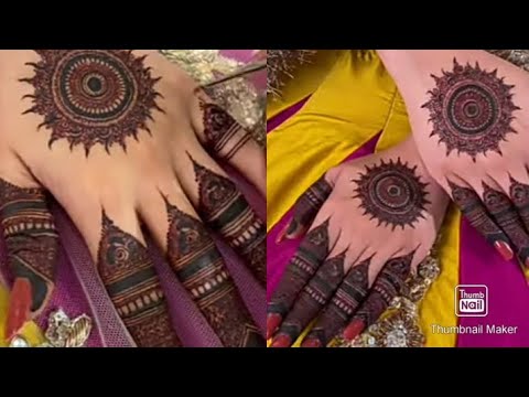 bridal mandala mehndi design for hands by sadia