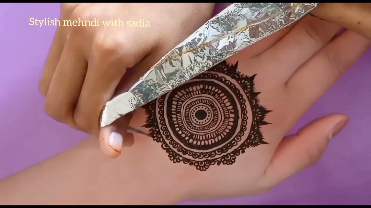 bridal mandala mehndi design for hands by sadia