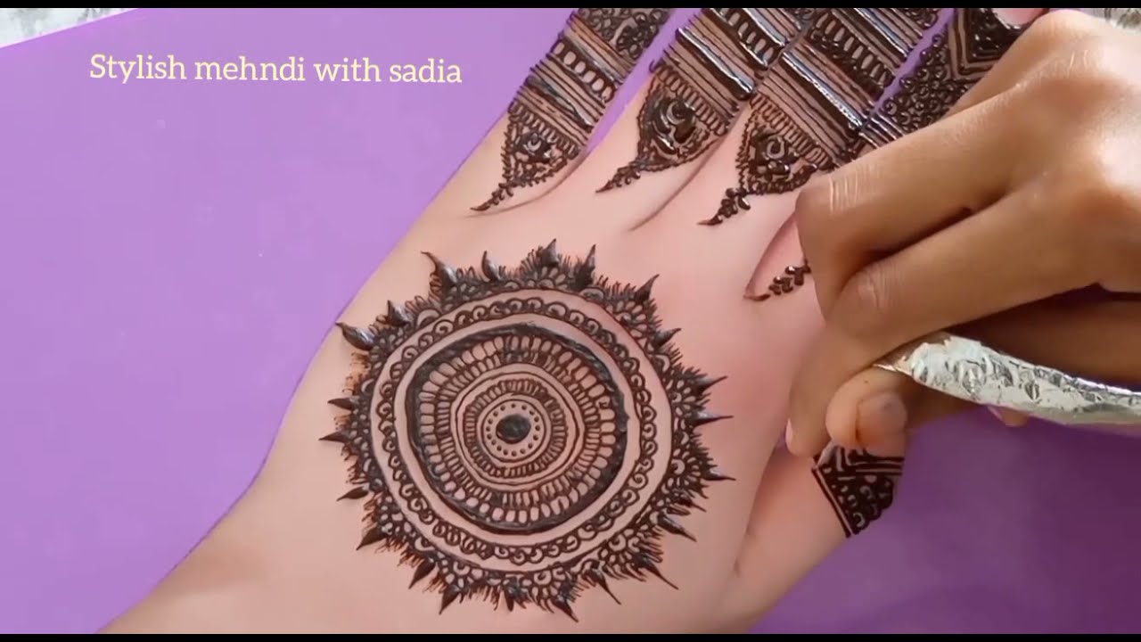 bridal mandala mehndi design for hands by sadia