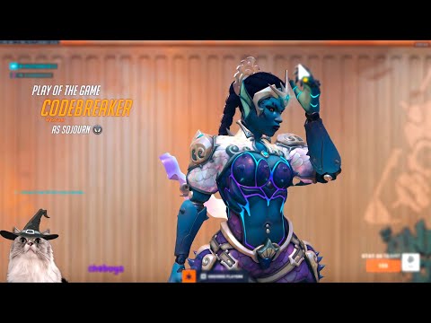 CODEBREAKER SOLDIER 76 AND SOJOURN GAMEPLAY - POTG! [ OVERWATCH 2 TOP 500 SEASON 7 ]