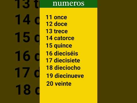 11 to 20 in Spanish | Counting in Spanish 11-20 | Spanish Numbers | #shorts
