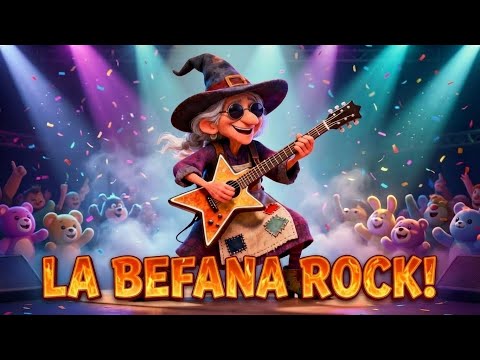 🎸 La Befana Rock! 👵✨ | Canzone Rock per Bambini | Video Animato 3D