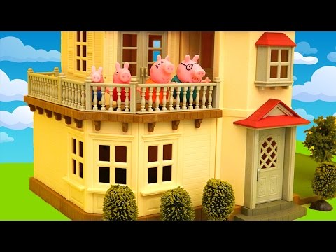 Peppa Pig & Family Move to a New House ! Dollhouse - Toys and Dolls Fun for Kids 💖 Sniffycat Video