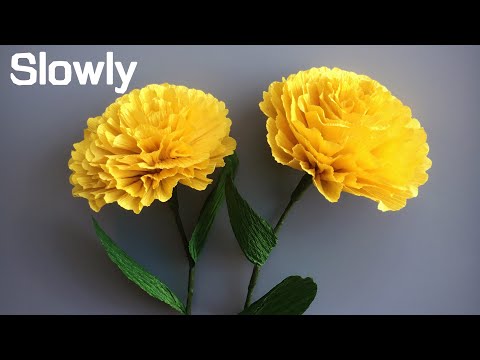 ABC TV | How To Make Paper Flower From Crepe Paper #2 (Slowly)- Easy Craft Tutorial