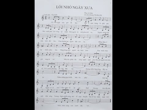 Lối nhỏ ngày xưa Sheet - Lê Máy