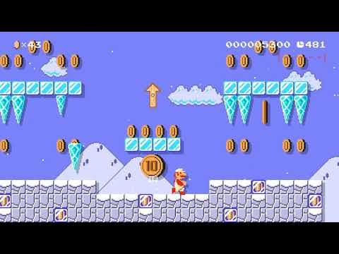 Mario's Winter Wonderland by C-builds 🍄 Super Mario Maker 2 ✹Switch✹ #bfp
