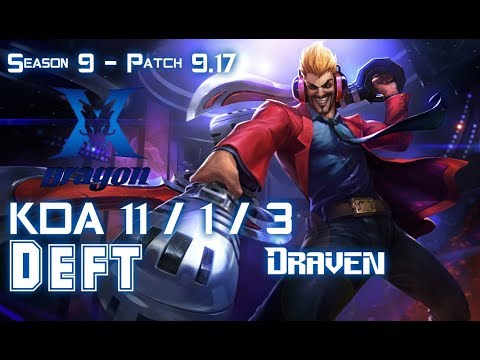 KZ Deft DRAVEN vs EZREAL ADC - Patch 9.17 KR Ranked