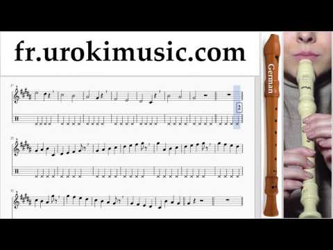 Cours de Flute à bec (G.) Maître Gims - Tout donner Tuto Partitions Partie#1 um-a829