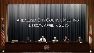 preview picture of video '20150407 - Andalusia City Council Meeting - April 7 2015'