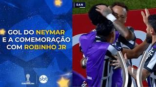 GOL DO SANTOS: NEYMAR MARCA CONTRA O RECOLETA E COMEMORA COM ROBINHO JR