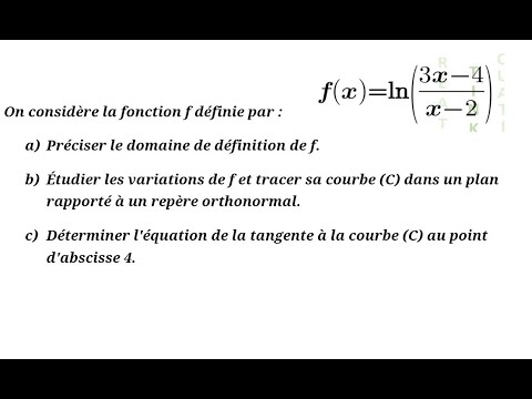 Analyse// étude complet d'une fonction logarithme