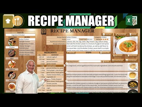 , title : 'How To Create Your Own Recipe Manager Application In Excel [Masterclass + Free Download]'