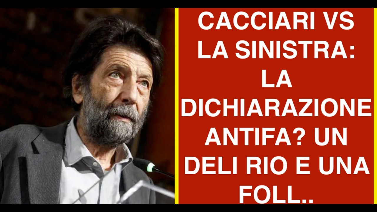 CACCIARI VS LA SINISTRA: LA DICHIARAZIONE ANTIFA? UN DELI RIO E UNA FOLL..