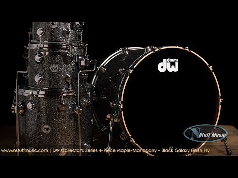 DW Collector's Series 4-Piece Maple/Mahogany - Black Galaxy Finish Ply