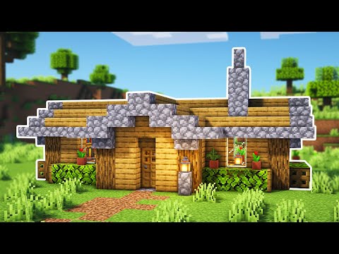 Minecraft Oak Starter House Tutorial 🏡 | How to build an Oak Starter Base